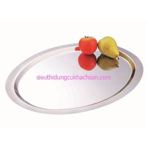 Khay inox trưng bày buffet hinh oval - TP8223