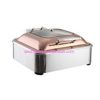 Nồi hâm buffet vuông nắp màu đồng - TPBFLH004