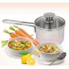 Nồi quánh 3 đáy inox nắp kiếng có tay cầm