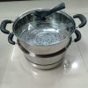 Nồi xửng hấp 3 đáy inox nắp kiếng TPXH6802