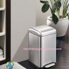 Thùng rác inox đạp chân hình chữ nhật